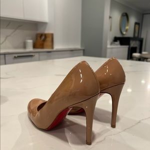 Christian Louboutin leather pumps, nude